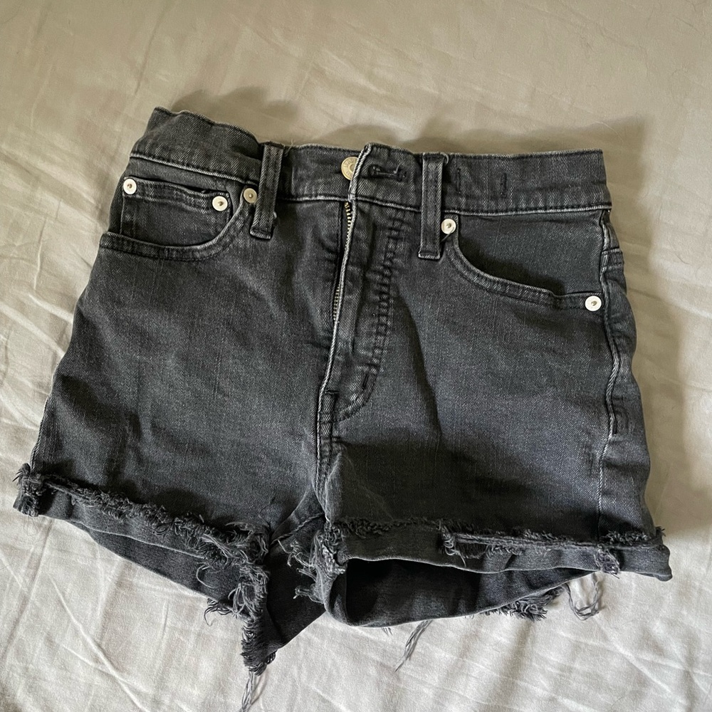 Madewell Black Denim Shorts